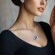 Women Angel Wing Made with Swarovski Crystal Pendant Necklace Heart of Ocean Women Angel Wing Made with Swarovski Crystal Pendant Necklace Heart of Ocean