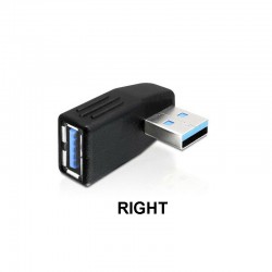 USB 3.0 Vertical Left Right Male to Mini USB Female Plug Adapters