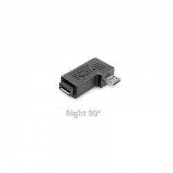 90 Degree Left right Angle Micro USB B Male to Female Plug Adapters charger