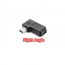 90 Degree Left right Mini USB B Male to Mini USB Female Plug Adapters charger