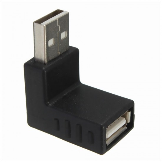 90 Degree Up Or Down Direction Angled USB 2.0 Male to Female Extension Adapter