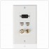 HDMI Ethernet Network RJ45 RCA Coaxial F Connector Multi Combo Wall Plate