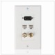 HDMI Ethernet Network RJ45 RCA Coaxial F Connector Multi Combo Wall Plate