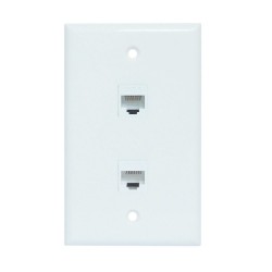 Ethernet Wall Plate 2 Port Cat6 Ethernet Cable Wall Plate Adapter