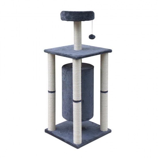 i.Pet 123cm Multi Level Cat Scratching Post - Grey i.Pet 123cm Multi Level Cat Scratching Post - Grey