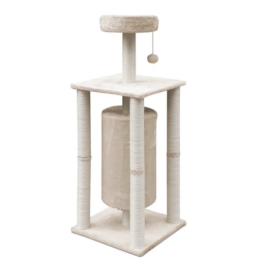 i.Pet 123cm Multi Level Cat Scratching Post - Beige i.Pet 123cm Multi Level Cat Scratching Post - Beige