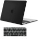 Matte Frosted Case Shell +Keyboard cover Mac MacBook Pro Air - Black