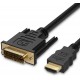 6FT 1.8M HDMI to DVI DVI-D 24+1 Pin Cable Cord 1080P for HDTV HD PC PS3 XBOX DVD