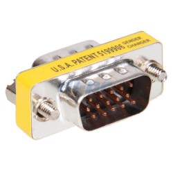 15 Pin HD SVGA VGA Male to Male Gender Changer Adapter