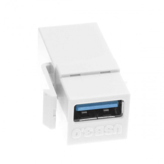 Keystone Jack-USB 3.0 A Female to A Female Coupler Adapter wall plate