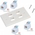 DIY Ethernet Wall Plate 4 Port Cat6 Ethernet Cable Wall Plate Adapter
