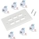 6 Port Cat6 Ethernet Ethernet Wall Plate Cable Wall Plate Adapter