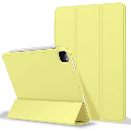 iPad Pro 11 Inch 2020 Soft Tpu Smart Premium Case Auto Sleep Wake Stand Cover Pencil holder Yellow