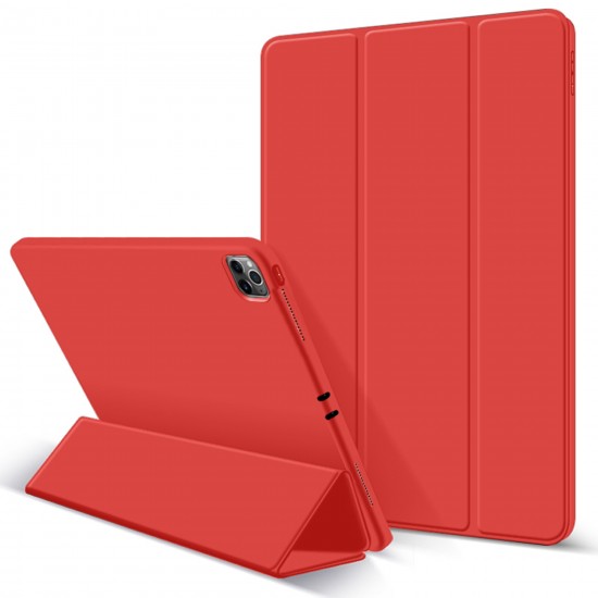 iPad Pro 11 Inch 2020 Soft Tpu Smart Premium Case Auto Sleep Wake Stand Cover Pencil holder Red