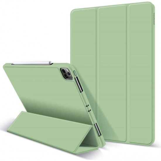 iPad Pro 11 Inch 2020 Soft Tpu Smart Premium Case Auto Sleep Wake Stand Cover Pencil holder Green