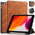 IPad 10.2 2019 7th Pencil Holder Slim Smart TPU PU leather Soft Edge Case Brown