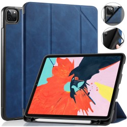 iPad Pro 11 Case 2020/2018 with Pencil Holder Protective Case Cover Soft TPU Blue