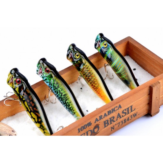 4X 9.5cm Popper Poppers Fishing Lure Lures Surface Tackle Saltwater