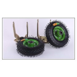 4x 10 Inch Swivel Castor Caster Pneumatic Tyres Wheels Trolley Cart Wheelbarrow
