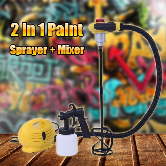 Handheld 2 in 1 High Speed Paint Mixer Spray sprayer Painting Guns 650w 800ml Handheld 2 in 1 High Speed Paint Mixer Spray sprayer Painting Guns 650w 800ml