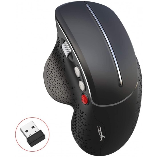 Wireless Gaming Mouse with USB Receiver 4 Side Buttons Wheel Ergonomic Design