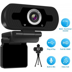 1080p HD Webcam USB Desktop Computer Laptop Camera Video Calling Built-in Mic