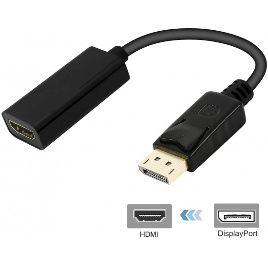 DisplayPort Male to HDMI Female Gold-Plated DP Display Port to HDMI Adapter