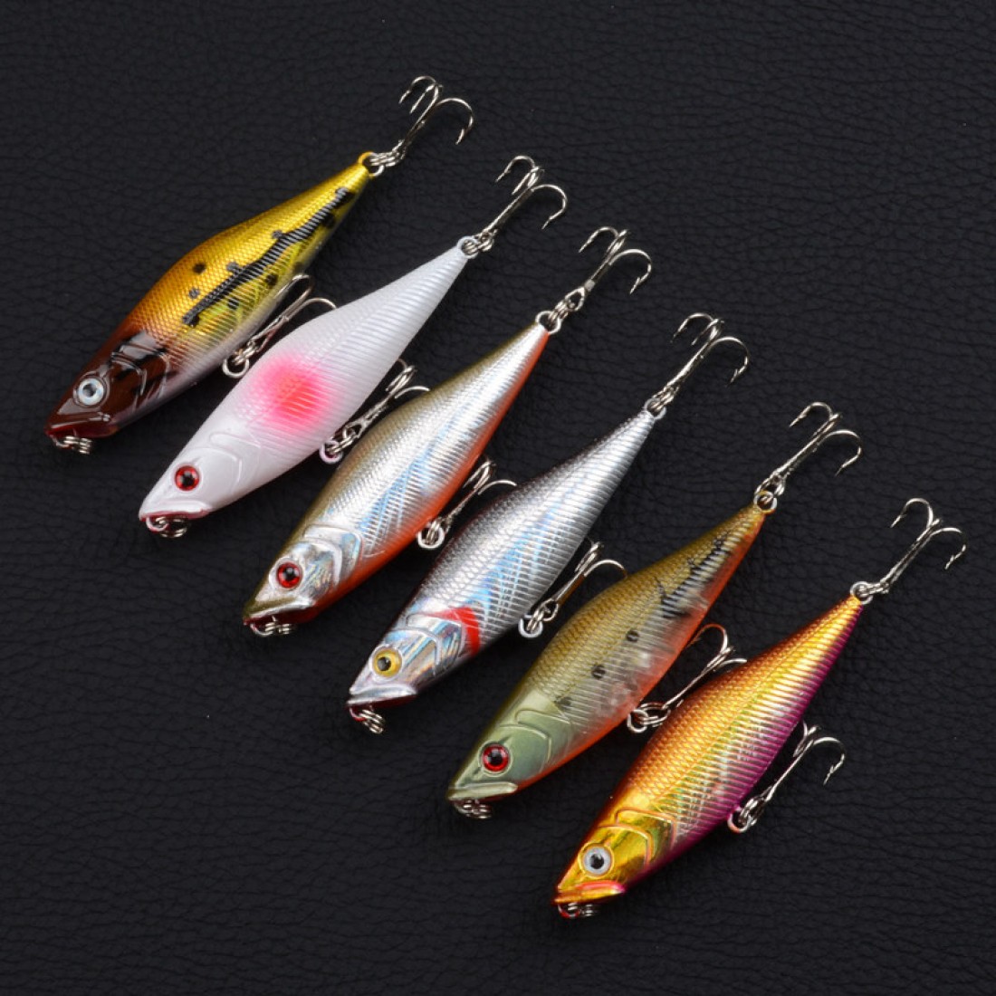 6X 7.5cm Popper Poppers Fishing Hard Lure Lures Surface Tackle Fresh