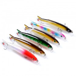 6x Popper Minnow 11.7cm Fishing Lure Lures Surface Tackle Fresh Saltwater