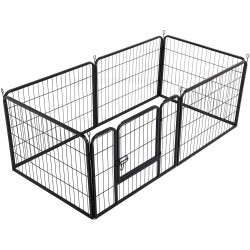 6 Panel Pet Dog Cat Bunny Puppy Play pen Playpen 60x80 cm Exercise Cage Dog Panel Fence