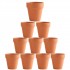 10x 8cm Flower Pot Pots Clay Ceramic Plant Drain Hole Succulent Cactus Nursery Planter