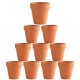 10x 8cm Flower Pot Pots Clay Ceramic Plant Drain Hole Succulent Cactus Nursery Planter