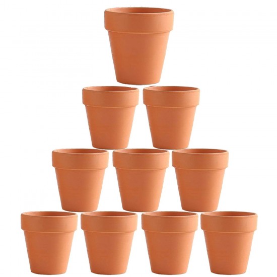 10x 5cm Flower Pot Pots Clay Ceramic Plant Drain Hole Succulent Cactus Nursery Planter