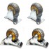 4x 3" Heavy Duty Industrial Swivel Brake Caster Wheel Wheels Castor 500KG Trolley