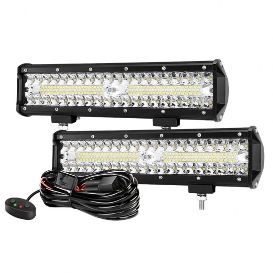 2x12inch CREE LED Work Light Bar Spot Flood OffRoad Fog Driving 4WD 4x4 Reverse 2x12inch CREE LED Work Light Bar Spot Flood OffRoad Fog Driving 4WD 4x4 Reverse