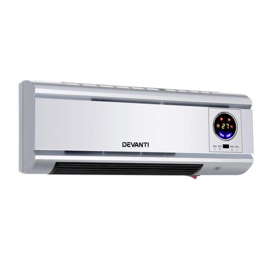 2000W Wall Mounted Panel Heater - Silver 2000W Wall Mounted Panel Heater - Silver