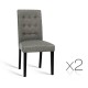 Artiss Set of 2 Fabric Dining Chair - Grey Artiss Set of 2 Fabric Dining Chair - Grey