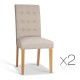 Artiss Set of 2 Fabric Dining Chair - Beige Artiss Set of 2 Fabric Dining Chair - Beige