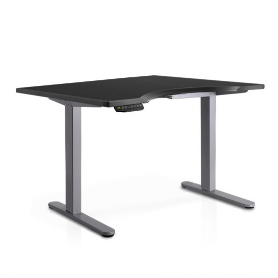 140cm Curved Adjustable Curved Desk - Black 140cm Curved Adjustable Curved Desk - Black