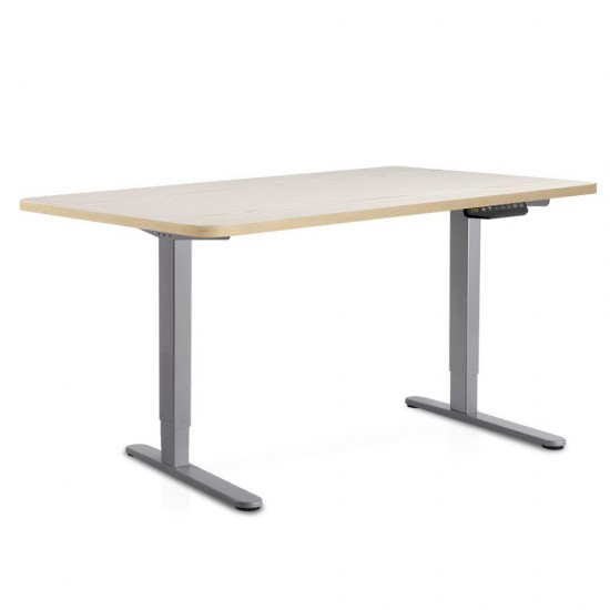 140cm Motorised Electrical Adjustable Frame Standing Desk - White Grey 140cm Motorised Electrical Adjustable Frame Standing Desk - White Grey