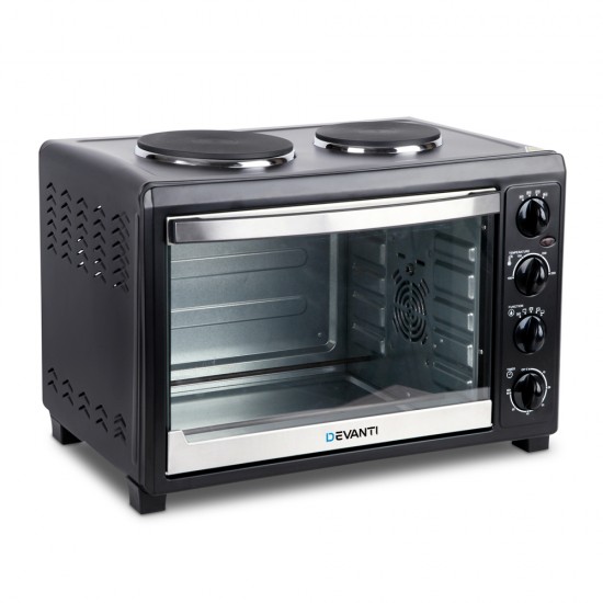 45L Convection Oven with Hotplates - Black 45L Convection Oven with Hotplates - Black