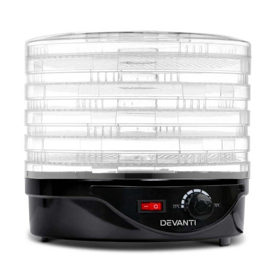 Food Dehydrator with 5 Trays - Black Food Dehydrator with 5 Trays - Black