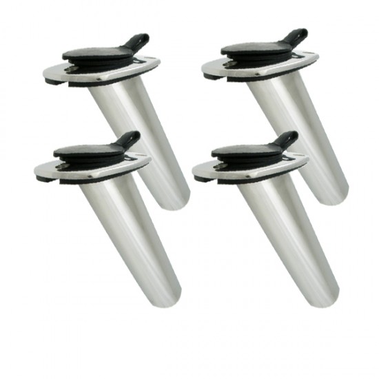 4 x 316 Marine SS Boat Angled Fishing Rod Holders 4 x 316 Marine SS Boat Angled Fishing Rod Holders