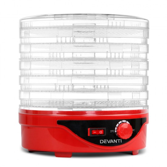 Food Dehydrator with 7 Trays - Red Food Dehydrator with 7 Trays - Red