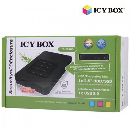 ICY BOX USB 3.0 Keypad encrypted enclosure for 2.5" SATA SSD/HDD (IB-289U3) ICY BOX USB 3.0 Keypad encrypted enclosure for 2.5" SATA SSD/HDD (IB-289U3)