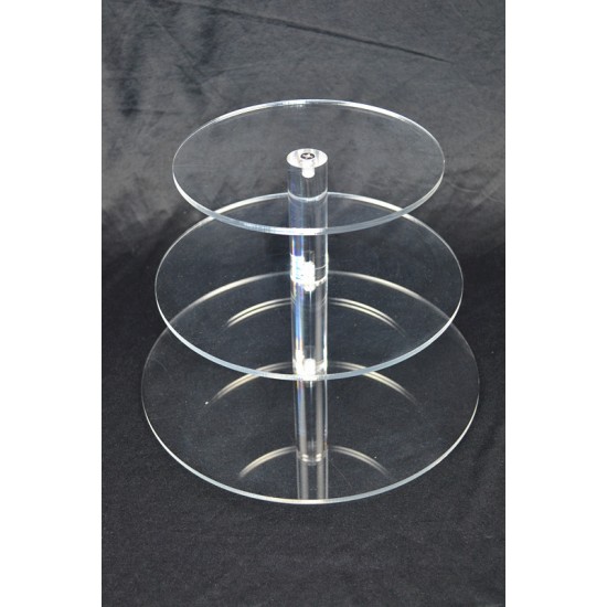 3 Tier Cupcake Stand 5mm Acrylic Wedding Display 3 Tier Cupcake Stand 5mm Acrylic Wedding Display