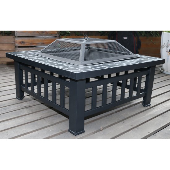 18" Square Metal Fire Pit Outdoor Heater 18" Square Metal Fire Pit Outdoor Heater