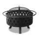 Grillz 32 Inch Portable Outdoor Fire Pit and BBQ - Black Grillz 32 Inch Portable Outdoor Fire Pit and BBQ - Black