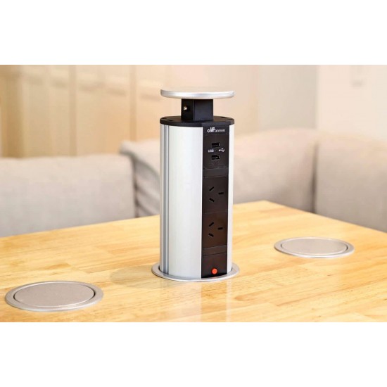 Dual-Sided, Pop Up Power Point w/ 2 USB Dual-Sided, Pop Up Power Point w/ 2 USB