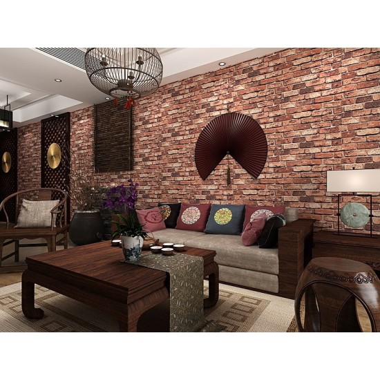 10m 3D Red Brick Print Theme Wallpaper 10m 3D Red Brick Print Theme Wallpaper